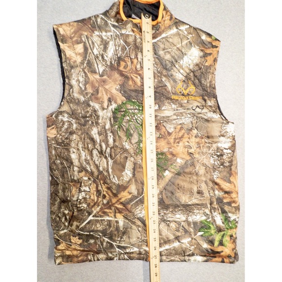 RealTree Edge Full Zip Camo Hunting Vest Reversable Black and Camo Mens Medium - Picture 11 of 11